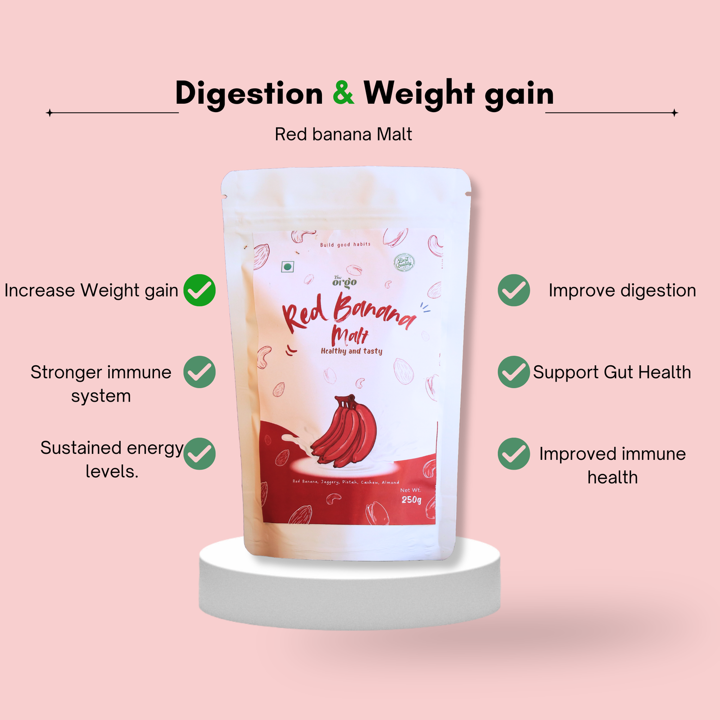 Red Banana Malt | Healthy Weight Gain Drink