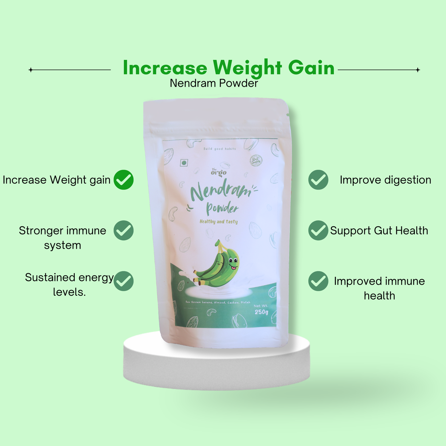 Raw Nendram Powder | Natural Weight Gain Banana Powder