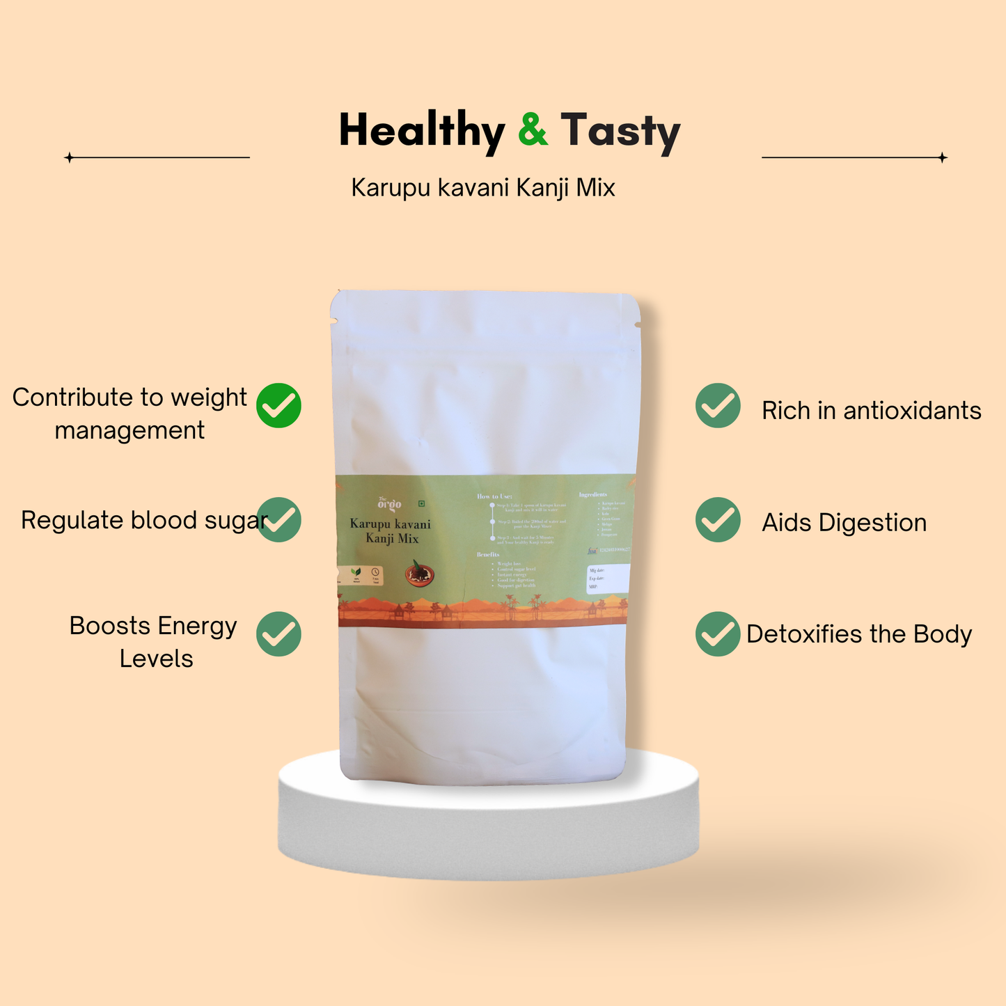 Karuppu Kavuni Kanji Mix for Weight Loss