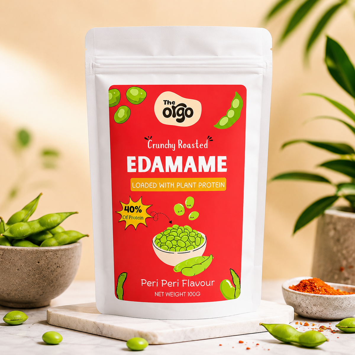 Peri Perin Roasted Edamame - Vegan High-Protein Snack
